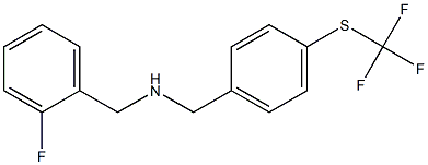 [(2-fluorophenyl)methyl]({4-[(trifluoromethyl)sulfanyl]phenyl}methyl)amine Structure