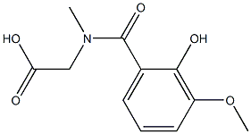 [(2-hydroxy-3-methoxybenzoyl)(methyl)amino]acetic acid Structure