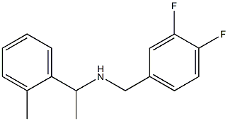 [(3,4-difluorophenyl)methyl][1-(2-methylphenyl)ethyl]amine,,结构式