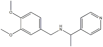 [(3,4-dimethoxyphenyl)methyl][1-(pyridin-4-yl)ethyl]amine,,结构式