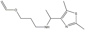 [1-(2,5-dimethyl-1,3-thiazol-4-yl)ethyl][3-(ethenyloxy)propyl]amine,,结构式
