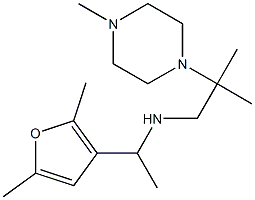 [1-(2,5-dimethylfuran-3-yl)ethyl][2-methyl-2-(4-methylpiperazin-1-yl)propyl]amine 结构式