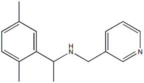 [1-(2,5-dimethylphenyl)ethyl](pyridin-3-ylmethyl)amine 化学構造式