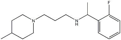 [1-(2-fluorophenyl)ethyl][3-(4-methylpiperidin-1-yl)propyl]amine 结构式