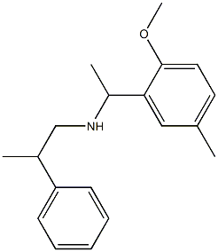 [1-(2-methoxy-5-methylphenyl)ethyl](2-phenylpropyl)amine 化学構造式