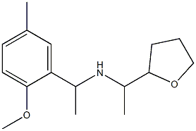 [1-(2-methoxy-5-methylphenyl)ethyl][1-(oxolan-2-yl)ethyl]amine,,结构式