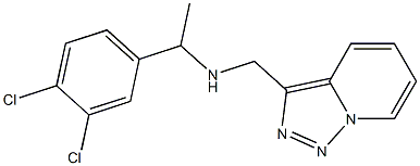 [1-(3,4-dichlorophenyl)ethyl]({[1,2,4]triazolo[3,4-a]pyridin-3-ylmethyl})amine,,结构式