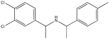 [1-(3,4-dichlorophenyl)ethyl][1-(4-methylphenyl)ethyl]amine Struktur