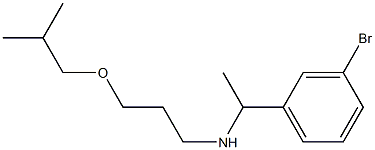 [1-(3-bromophenyl)ethyl][3-(2-methylpropoxy)propyl]amine 化学構造式