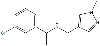 [1-(3-chlorophenyl)ethyl][(1-methyl-1H-pyrazol-4-yl)methyl]amine,,结构式