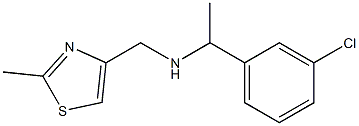 [1-(3-chlorophenyl)ethyl][(2-methyl-1,3-thiazol-4-yl)methyl]amine Structure