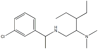 [1-(3-chlorophenyl)ethyl][2-(dimethylamino)-3-ethylpentyl]amine 化学構造式
