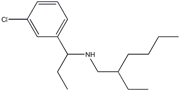 [1-(3-chlorophenyl)propyl](2-ethylhexyl)amine Structure