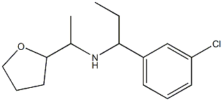 [1-(3-chlorophenyl)propyl][1-(oxolan-2-yl)ethyl]amine,,结构式
