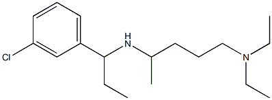 [1-(3-chlorophenyl)propyl][5-(diethylamino)pentan-2-yl]amine,,结构式