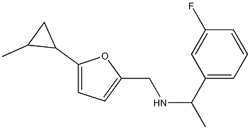 [1-(3-fluorophenyl)ethyl]({[5-(2-methylcyclopropyl)furan-2-yl]methyl})amine Structure