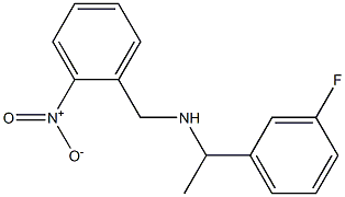[1-(3-fluorophenyl)ethyl][(2-nitrophenyl)methyl]amine Struktur