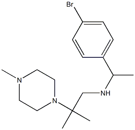 [1-(4-bromophenyl)ethyl][2-methyl-2-(4-methylpiperazin-1-yl)propyl]amine 化学構造式