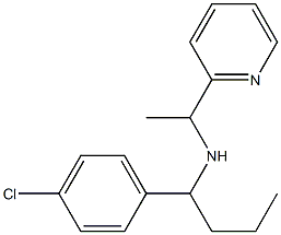 [1-(4-chlorophenyl)butyl][1-(pyridin-2-yl)ethyl]amine,,结构式