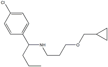 [1-(4-chlorophenyl)butyl][3-(cyclopropylmethoxy)propyl]amine 结构式