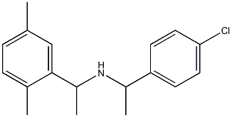 [1-(4-chlorophenyl)ethyl][1-(2,5-dimethylphenyl)ethyl]amine,,结构式