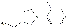 [1-(4-fluoro-2-methylphenyl)pyrrolidin-3-yl]methylamine 化学構造式