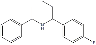 [1-(4-fluorophenyl)propyl](1-phenylethyl)amine Struktur