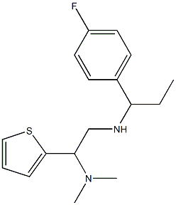 [2-(dimethylamino)-2-(thiophen-2-yl)ethyl][1-(4-fluorophenyl)propyl]amine,,结构式