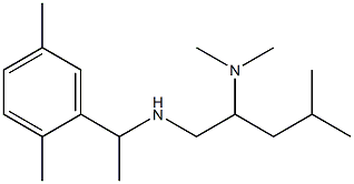 [2-(dimethylamino)-4-methylpentyl][1-(2,5-dimethylphenyl)ethyl]amine 结构式