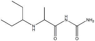 [2-(pentan-3-ylamino)propanoyl]urea 化学構造式