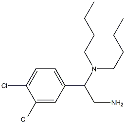 [2-amino-1-(3,4-dichlorophenyl)ethyl]dibutylamine,,结构式