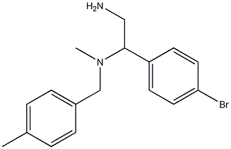 [2-amino-1-(4-bromophenyl)ethyl](methyl)[(4-methylphenyl)methyl]amine Structure