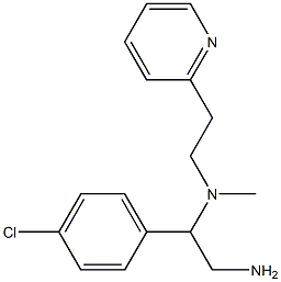 [2-amino-1-(4-chlorophenyl)ethyl](methyl)[2-(pyridin-2-yl)ethyl]amine,,结构式