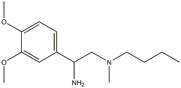 [2-amino-2-(3,4-dimethoxyphenyl)ethyl](butyl)methylamine 化学構造式