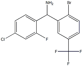 [2-bromo-5-(trifluoromethyl)phenyl](4-chloro-2-fluorophenyl)methanamine
