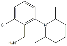 [2-chloro-6-(2,6-dimethylpiperidin-1-yl)phenyl]methanamine 结构式