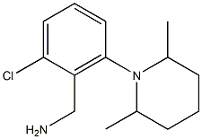 [2-chloro-6-(2,6-dimethylpiperidin-1-yl)phenyl]methanamine,,结构式