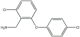 [2-chloro-6-(4-chlorophenoxy)phenyl]methanamine,,结构式