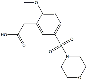 [2-methoxy-5-(morpholin-4-ylsulfonyl)phenyl]acetic acid Struktur