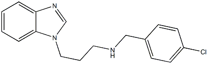 [3-(1H-1,3-benzodiazol-1-yl)propyl][(4-chlorophenyl)methyl]amine,,结构式