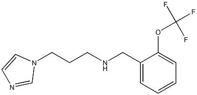 [3-(1H-imidazol-1-yl)propyl]({[2-(trifluoromethoxy)phenyl]methyl})amine 化学構造式
