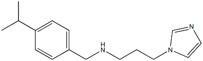 [3-(1H-imidazol-1-yl)propyl]({[4-(propan-2-yl)phenyl]methyl})amine,,结构式