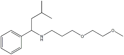 [3-(2-methoxyethoxy)propyl](3-methyl-1-phenylbutyl)amine,,结构式