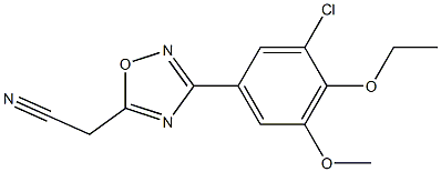 [3-(3-chloro-4-ethoxy-5-methoxyphenyl)-1,2,4-oxadiazol-5-yl]acetonitrile Structure