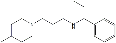 [3-(4-methylpiperidin-1-yl)propyl](1-phenylpropyl)amine,,结构式