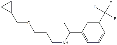 [3-(cyclopropylmethoxy)propyl]({1-[3-(trifluoromethyl)phenyl]ethyl})amine,,结构式