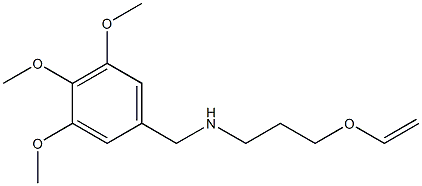 [3-(ethenyloxy)propyl][(3,4,5-trimethoxyphenyl)methyl]amine 化学構造式