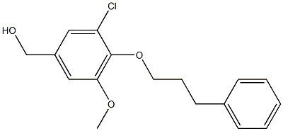 [3-chloro-5-methoxy-4-(3-phenylpropoxy)phenyl]methanol 化学構造式