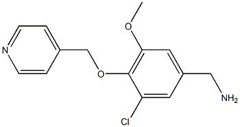 [3-chloro-5-methoxy-4-(pyridin-4-ylmethoxy)phenyl]methanamine 化学構造式
