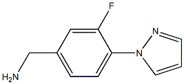 [3-fluoro-4-(1H-pyrazol-1-yl)phenyl]methanamine Structure